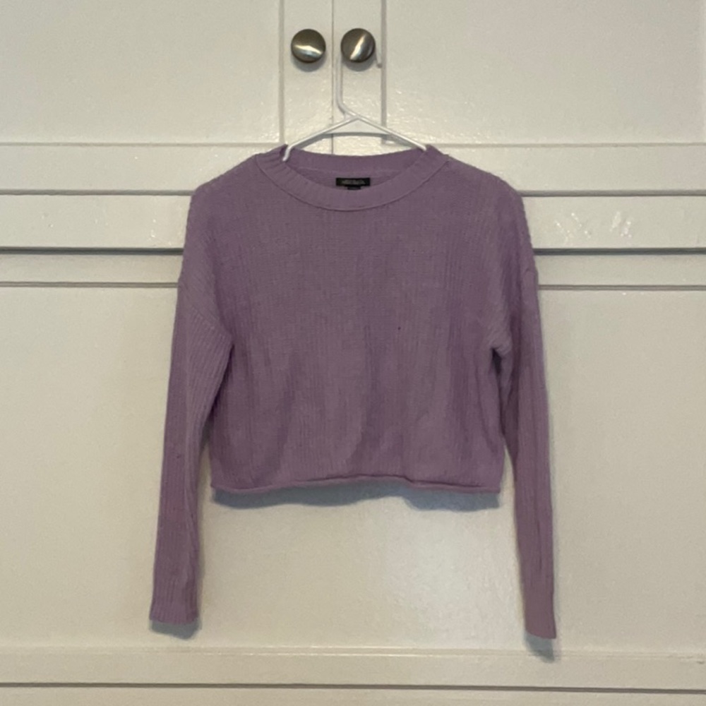 lilac cropped sweater